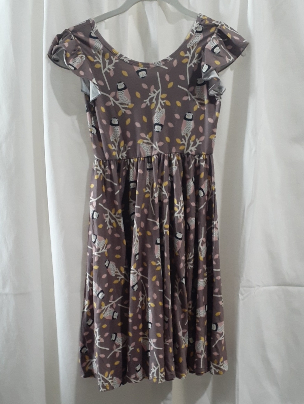 Dot Dot Smile Girls' Owl Print Dress 8/10